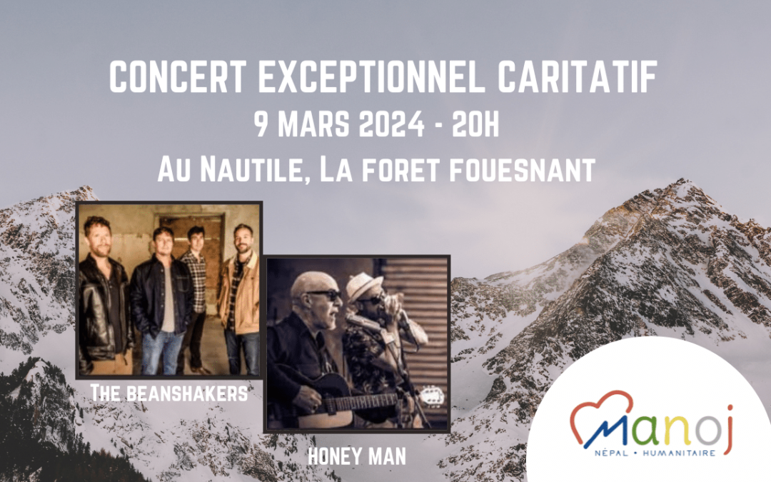 9 mars : un concert à la Forêt Fouesnant en Bretagne pour Manoj !